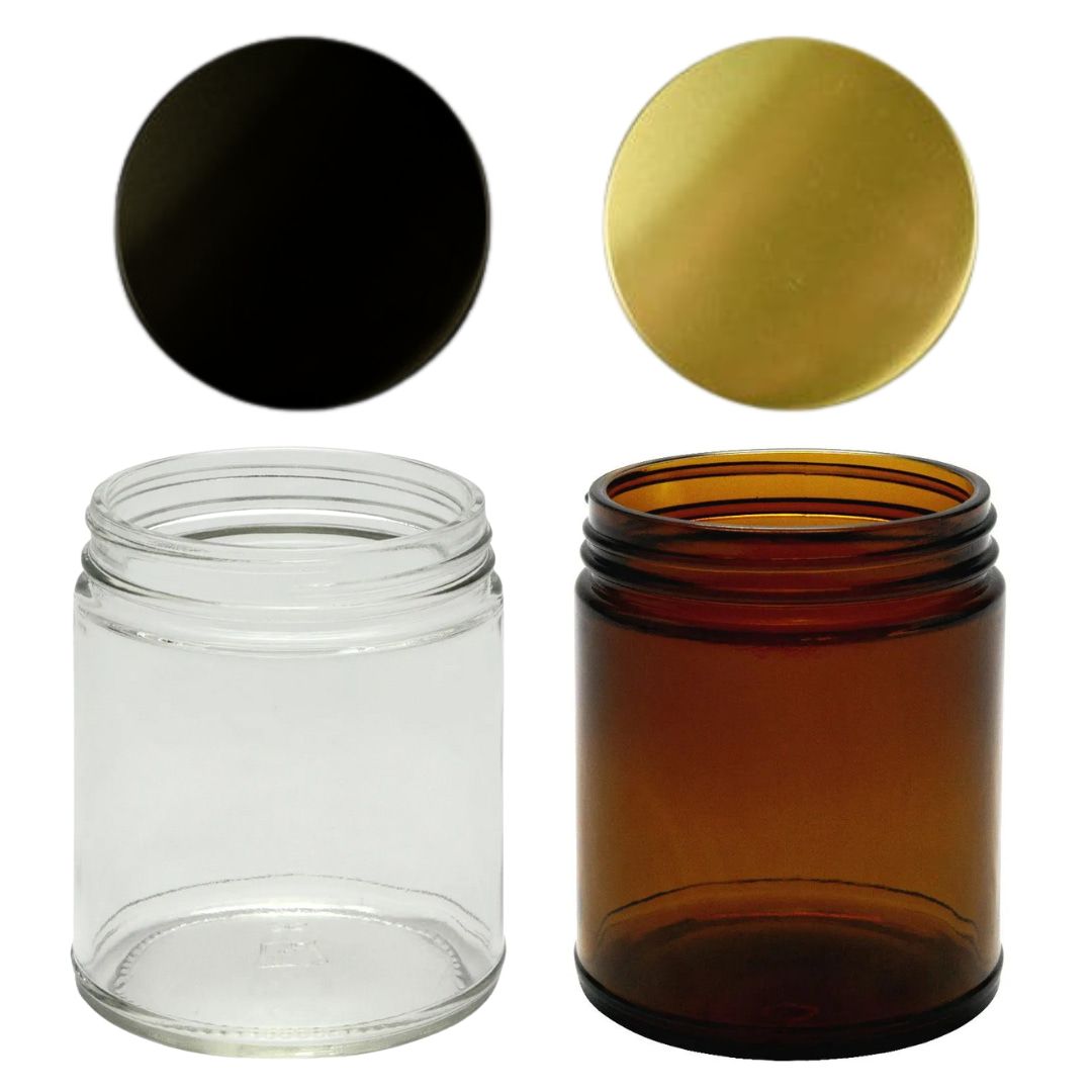 Straight Sided Jar With Metal Lid (8 Oz) - Image 2