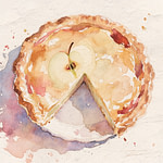 Toasted and Braided apple pie with sugar