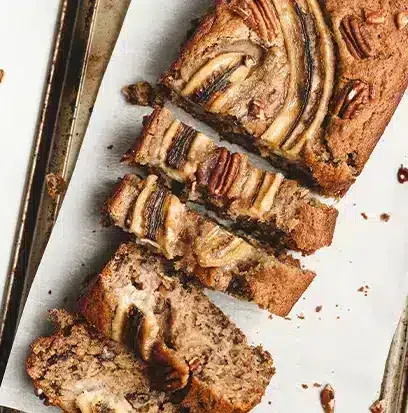 Brown delicate bread slices