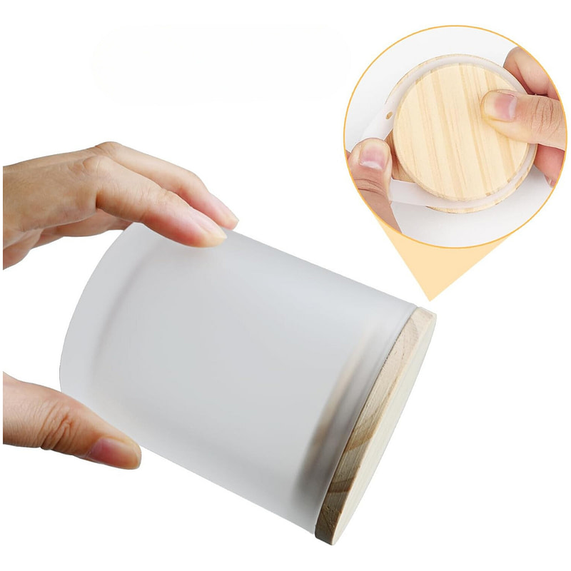 Tumbler Jars with Lids – 10 oz, Transparent Frosted Finish - Image 2