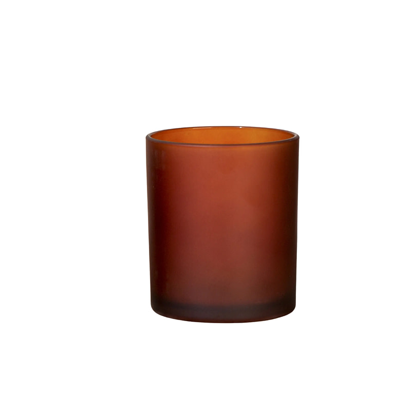 Tumbler Jars with Lids – 10 oz, Frosted Amber Finish - Image 2