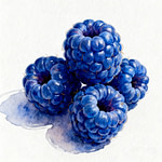For pieces of blue raspberries